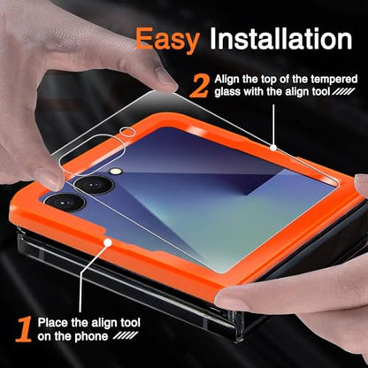 IMBZBK 9 in 1 Screen Protector for Samsung Galaxy Z Flip 7, 3+3+3 Pack - color: Z Flip 7-Transparent