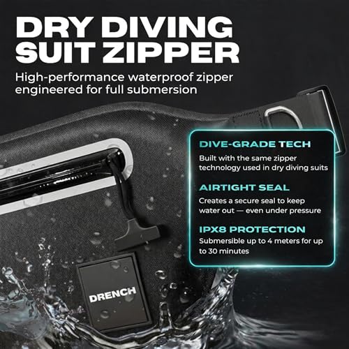 DRENCH Waterproof Fanny Pack with Floating Phone Pouch, IPX8 Submersible Waist Pack Dry Bag for Swimming, Snorkeling, Kayaking & SUP, Waterproof Belt Bag for Beach, Travel & Water Sports