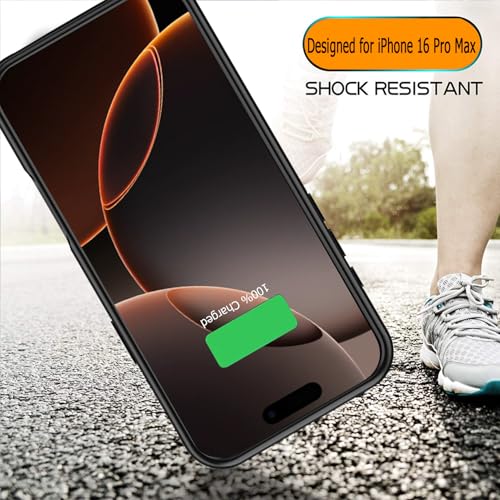 Battery Case for iPhone 16 Pro Max, 12000mAh Capacity Portable Charger Case Rechargeable Smart Battery Pack Compatible with iPhone 16 Pro Max 6.9 inch Charging Cover Support Wireless Charging-Black - size: iPhone 16 Pro Max (6.9 inch)