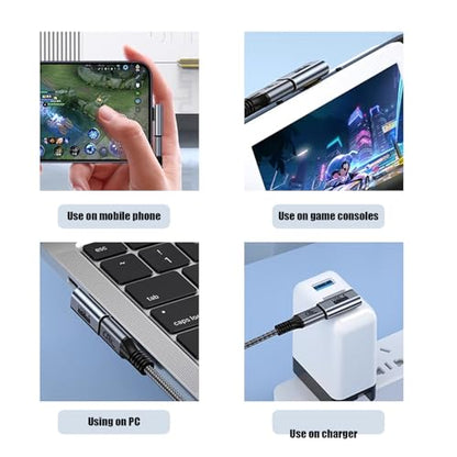 BERLAT 90° USB C Adapter 2-Pack 240W 40Gbps for MacBook
