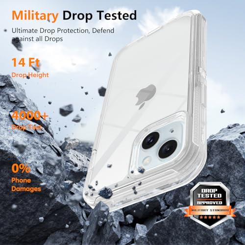 TUTUKII for iPhone 14 Case Clear | Heavy Duty Shockproof, Anti-Drop, Anti-Yellow,Triple-Layer Transparent Protective Phone Cover, 6.1" - color: Clear, size: iPhone 14 6.1"