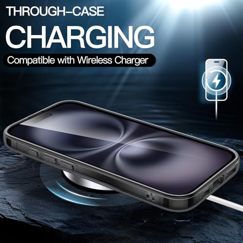 JETech Case ONLY for iPhone 16 Plus 6.7-Inch, Non-Yellowing Shockproof Phone Bumper Cover, Anti-Scratch Clear Back (Black) - color: Black, size: iPhone 16 Plus