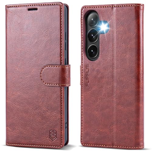 FLIPALM Wallet Case for Samsung Galaxy S26 Plus/S26+ 6.7", Brown | Card Holder, RFID Blocking, PU Leather Folio Flip, Kickstand, Protective Shockproof Cover - color: Brown, size: Samsung Galaxy S26 Plus