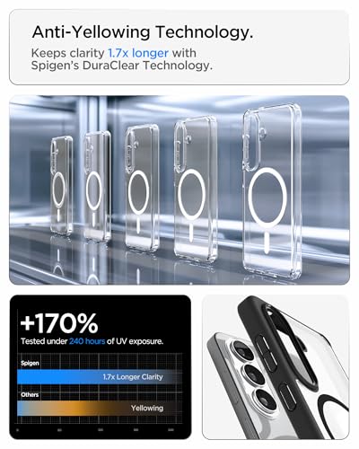 Spigen for Galaxy S26 Plus Case, Ultra Hybrid MagFit [Anti-Yellowing] [Compatible with MagSafe] [Fast Wireless Charging] - Matte Black - color: Matte Black, size: Galaxy S26 Plus