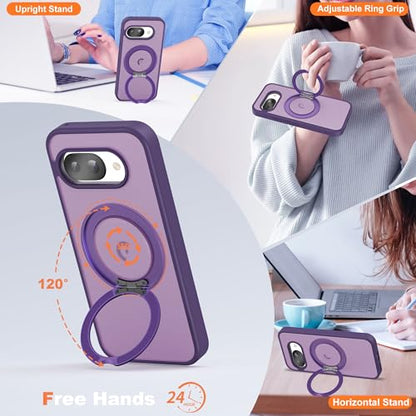 Compatible with Google Pixel 9a Case with Stand 6.3",Purple - color: Purple, size: Google Pixel 9a