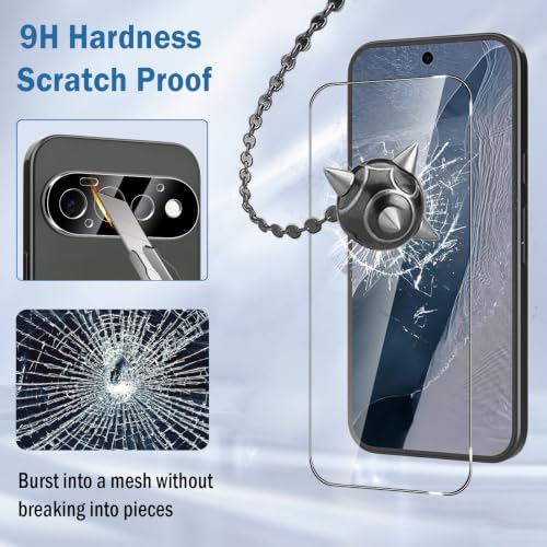 2+2 Pack for Google Pixel 11 Pro 6.3”Screen Protector & Camera Lens Protector,with Alignment Frame，9H Tempered Glass Film,HD Clear Scratch Resistant,Bubble-Free - color: Transparent