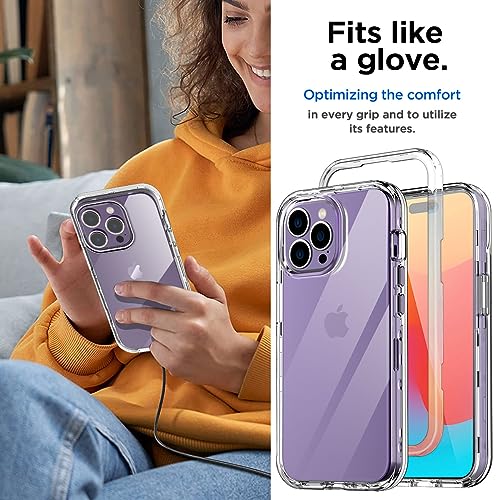 AICase Compatible with iPhone 15 Pro Max Clear Case(6.1"),Heavy Duty Drop Protection Full Body Rugged Shockproof/Dust Proof 3-Layer Military Protective Tough Durable Compatible with iPhone 15 Pro Max - color: Clear_Multi-layer
