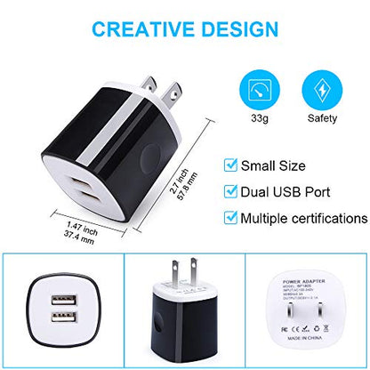 Fast Charger Block Cube for LG Stylo 6/5/4 G9 G8 V60 V50 V40 V35 V30 ThinQ - color: Black White