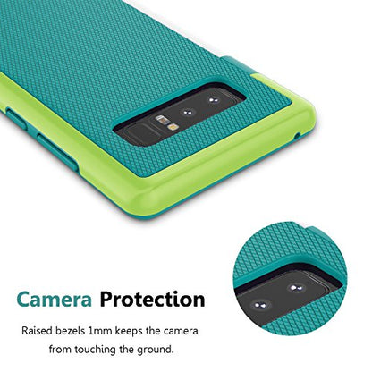 Jeylly Galaxy Note 8 Case, Note 8 Cover, [3 Color] Slim Hybrid Impact Rugged Soft TPU & Hard PC Bumper Shockproof Protective Anti-Slip Case Cover Shell for Samsung Galaxy Note 8 SM-N950 - Green | [3 Color] Slim Hybrid Impact Rugged Soft TPU & Hard PC Bump