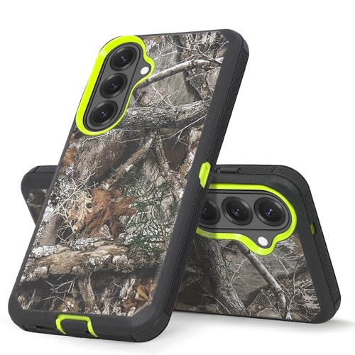Compatible for Samsung S26 Rugged Case with Belt Clip Holster & Built-in Screen Protector, Heavy-Duty Full-Body Shockproof Cover, Military-Grade Protective Phone Case (Camo Green) - color: Camo Green