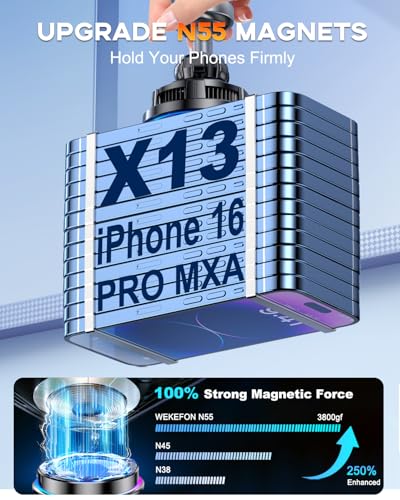 for MagSafe Car Mount Charger TEC Fan Cooling Magnetic Wireless Car Charger - color: Black 2