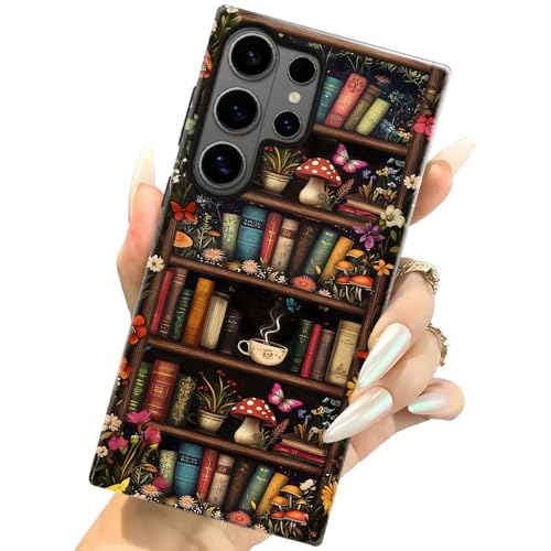 Case for Samsung Galaxy S26 Ultra,Camera Protection Soft Glossy Phone Case - Retro Book Mushroom - color: Retro Book Mushroom, size: Samsung Galaxy S26 Ultra