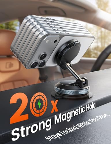 Lamicall 15W for MagSafe Car Mount Charger, 360° Wireless Car Phone Holder - size: 64 mm