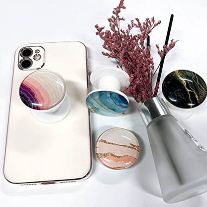 Magnetic Phone Grip Holder, Collapsible Expanding Stand with Clear Crystal Glitter Design, Compatible with MagSafe Phones & Tablets, Gold Pink Glitter - size: Pink Glitter