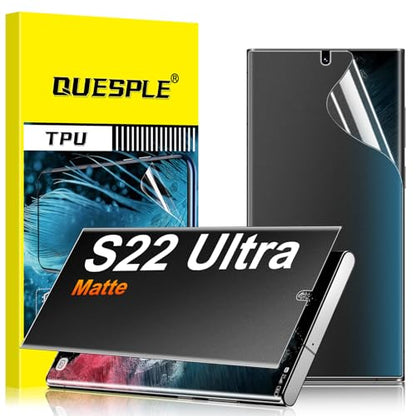 2 Pack for Samsung Galaxy S22 Ultra Anti-Glare Matte Privacy Screen Protector 6.8 inch, Smooth and Responsive Touch Flexible EPU Film, [Support Fingerprint Unlock] [Self-Healing] [Not Glass] - size: Samsung Galaxy S22 Ultra