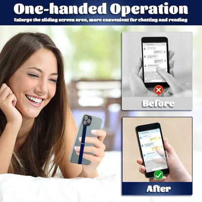 TEAMOLA Silicone Phone Grip Strap, Anti-Slip Phone Hand Holder Navy 210 - color: 210, 3 Navy