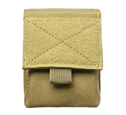 TRIWONDER Tactical Cigarette Pouch Molle Small Military Bag Battery Cigarette Case EDC Utility Card Holder Lighter Slot Mini Cigar Waist Pack - color: 01 Tan - 2 Pack