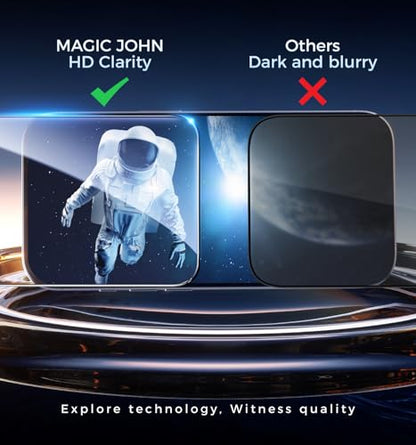 MAGIC JOHN 3rd Gen Upgraded for iPhone 15/16 Screen Protector Easy Install - size: iPhone 16/15-6.1''