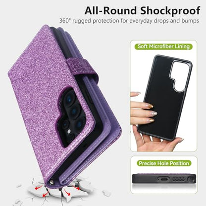 Varikke for Galaxy S26 Ultra Wallet Case Magnetic Detachable, Light Purple - color: Light Purple, size: Galaxy S26 Ultra 6.9"