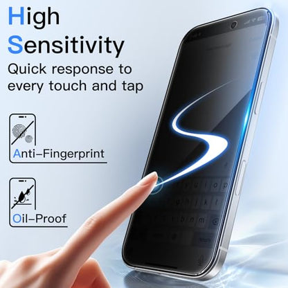 JETech Privacy Screen Protector for iPhone 17 Pro, 2-Pack - size: iPhone 17 Pro