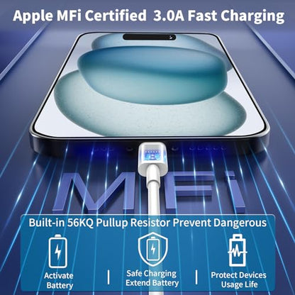 Apple MFi Certified iPhone 17 16 Charger Cable, 3Pack 6FT 100W USB C Cord