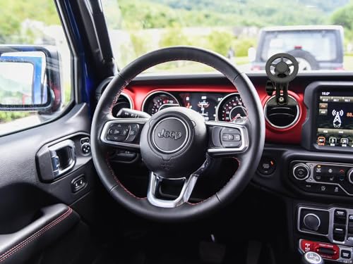 Magnetic Vent Mount Phone Holder, ONLY for Jeep Wrangler JL 2018-2023, Gladiator JT 2020-2023 Air Vent Mounting, Compatible with iPhone MagSafe Phones, Metal 20mm Ball Arm