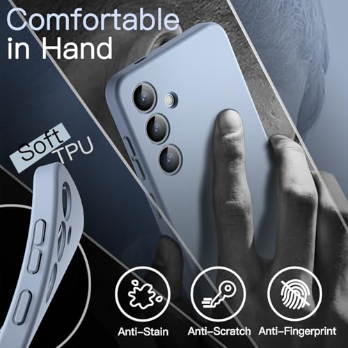 JETech Slim Case for Samsung Galaxy S24, Sapphire Blue | Camera Lens Protection, Soft TPU Design, Matte Finish, Shockproof Protection - color: Sapphire Blue, size: S24