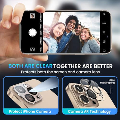 Fotbor for 3Pack iPhone 16 Pro Screen Protector with 3Pack Camera Lens Protector, 9H+ Tempered Glass Easy Installation Kit, Case Friendly iPhone 16 Pro - size: iPhone 16 Pro-6.3 inch