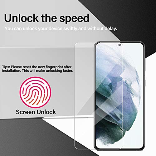 Galaxy S21 Tempered Glass Screen Protector + Camera Lens Protector [ 2 + 2 Pack ][Case Friendly] [Anti-Scratch] [Ultrasonic Fingerprint Unlock] Clear HD Glass Protective Film for Samsung Galaxy S21 - size: Galaxy S21(6.2")