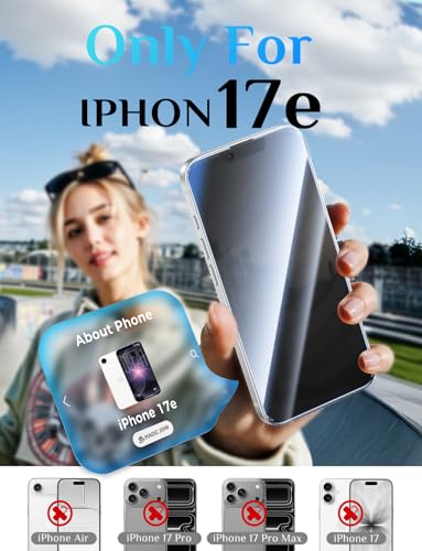 MAGIC JOHN Privacy for iPhone 17e Screen Protector Tempered Glass Anti-peek - color: privacy