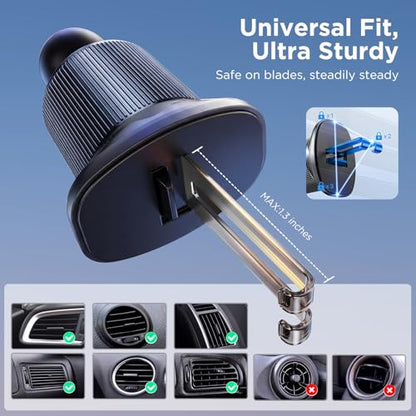 Miracase Car Phone Holder for Magsafe [Strong Magnets] Magnetic Phone Holders for Your Car, 360°Adjustable Air Vent Hands Free Cell Phone Mount Cradle Fit iPhone 17-12 & All Smartphones, Carbon Fiber - color: Carbon Fiber Black