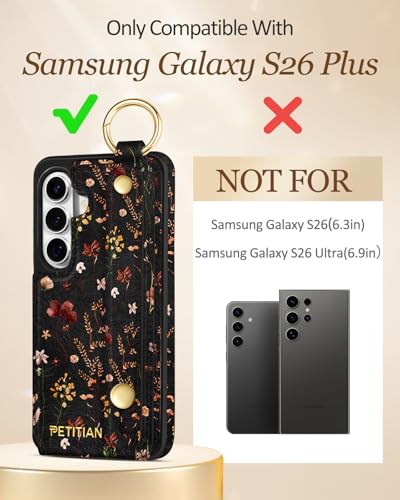 Petitian for Samsung Galaxy S26 Plus Wallet Case, Growing Flower - color: Grow Flower, size: Samsung Galaxy S26 Plus