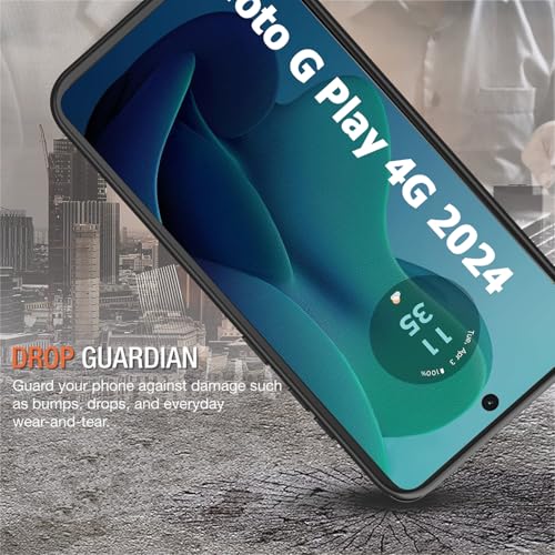Battery Case for Moto G Play 2024,10000mAh Portable Protective Wireless Charging Case Support Carplay Compatible with Moto G Play 2024 (6.5 inches) Rechargeable Extended Battery Charger Cover (Black) - size: for Moto G Play 2024