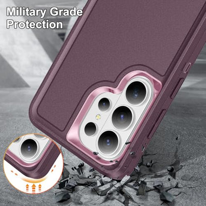 Shockproof Case for Samsung Galaxy S26 Ultra 6.9 inch,Heavy Duty Rugged Military Grade Protection,Hard Sturdy Phone Cover for Samsung S26 Ultra,Pink Purple - color: Pink Purple
