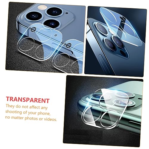 balacoo 3pcs Lens Protection Films Tempered Phone Screen Protectors Camera Lens Covers Scratch-resistant for Pro