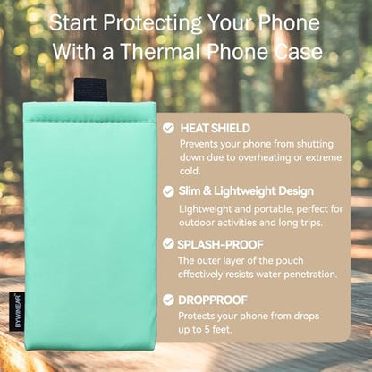Thermal Phone Case,Prevent OVERHEATING in The Sun, Prevent Lower Temperatures to Extend Battery Life, for iPhone 15Pro/16/16Pro/17/17Pro/Samsung Galaxy and Similar Sized Phones (Teal, Medium) - color: Teal, size: Medium