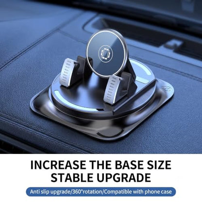 Car Phone Holder 360 Degree Rotation, Non-slip Car Navigation Mount, Car Phone Mount with Double Layer Pad, Universal for Most Cars, SUVs, Trucks (Black #02) - color: Black #02
