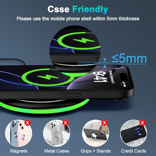 Wireless Phone Charger Samsung Fast Charging Pad for Samsung Galaxy S26/S25