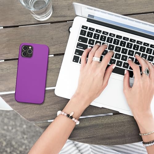 kwmobile Case Compatible with Apple iPhone 12 / iPhone 12 Pro Case - Soft Slim Metallic TPU Silicone Cover - Metallic Violet - color: Metallic Violet