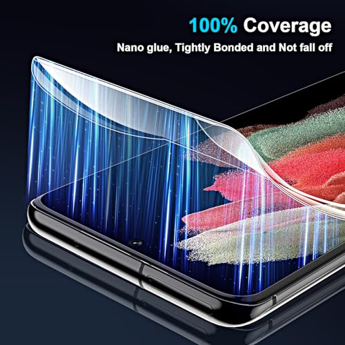 3 Pack Screen Protector for Samsung Galaxy S21 Ultra [Not Glass], Support Fingerprint Unlock Flexible TPU Film, Touch Sensitive, Anti-Scratch, Full Coverage - size: Samsung Galaxy S21 Ultra