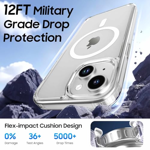 Magnetic for iPhone 13 mini/12 mini Wallet Case with Card Holder﻿ | Compatible with MagSafe, Shockproof Phone Cover with Detachable RFID Blocking Card Slot, Clear & Black - color: Clear with Black, size: iPhone 12 Mini/13 Mini