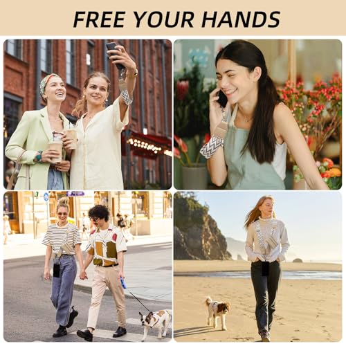 Cell Phone Lanyard Crossbody with Wallet, Versatile Clip and Go Phone Strap - color: L