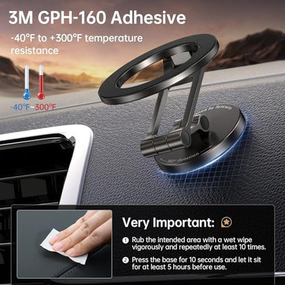 Syncwire Fits MagSafe Car Mount Magnetic Phone Holder for Dash and Tesla - color: Titanium Black