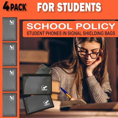 Gecko Travel Tech Faraday Bag Anti-Tracking GPS RFID Car Key Signal Blocker Wallet Shielding Pouch Protective Case for Cell Phone Car Key FOB, Data Privacy, Electronic Device Security (4 PACK - GRAY) - color: 4 PACK - GRAY