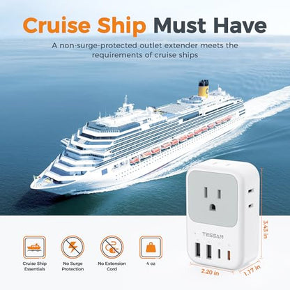 TESSAN USB C Charger Block 20W PD, Fast Charging Adapter with Foldable Plug - color: Grey, size: 2 USB-C/A