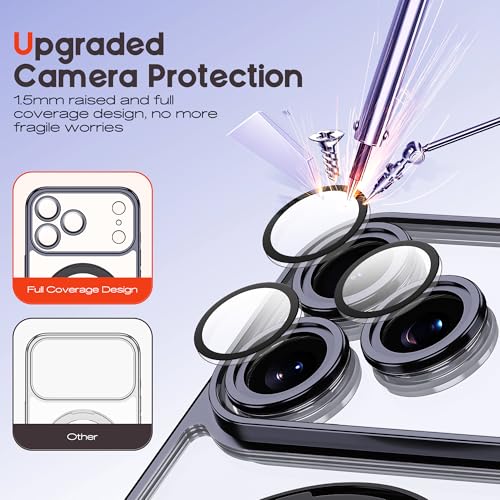 for Plating iPhone 17 Pro Case with Magnetic Stand,Black - color: Black, size: iPhone 17 Pro