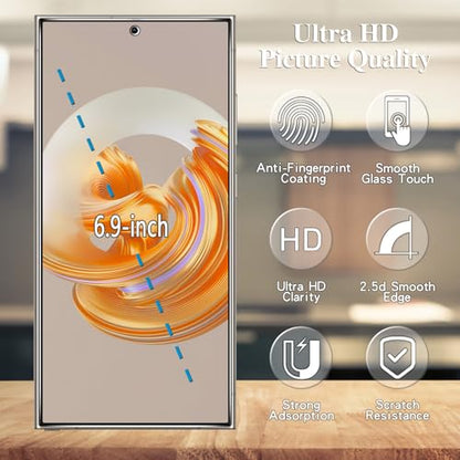 Pokolan 2+2 Pack Privacy Screen Protector for Samsung Galaxy S25 Ultra - size: Samsung Galaxy S26 Ultra 6.9 inches