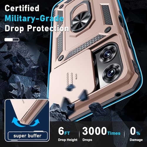for Moto G Power 5G 2026/2025 Case Built in Slide Camera Cover Rose Gold - color: Rose Gold, size: Moto G Power 5G(2025)