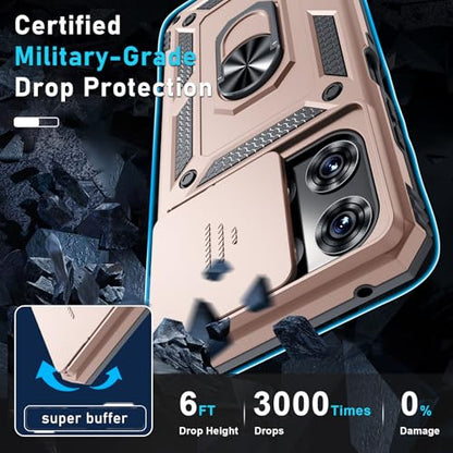 for Moto G Power 5G 2026/2025 Case Built in Slide Camera Cover Rose Gold - color: Rose Gold, size: Moto G Power 5G(2025)