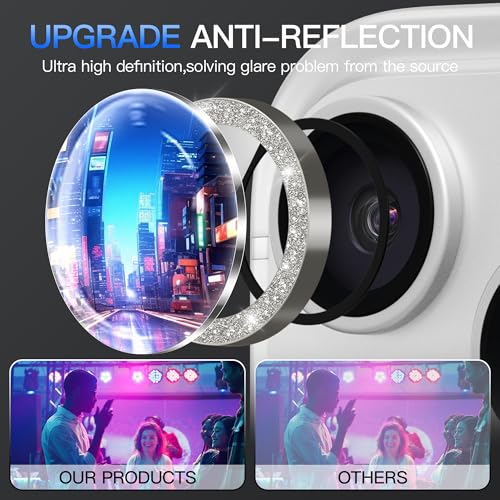 Suoman for iPhone 17 Pro/Pro Max Camera Lens Protector-Grey - color: Glitter-Grey
